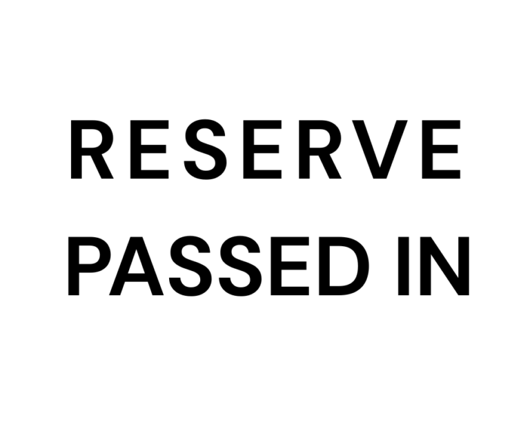 Auction Tale MAY 26, Reserve, Passed In